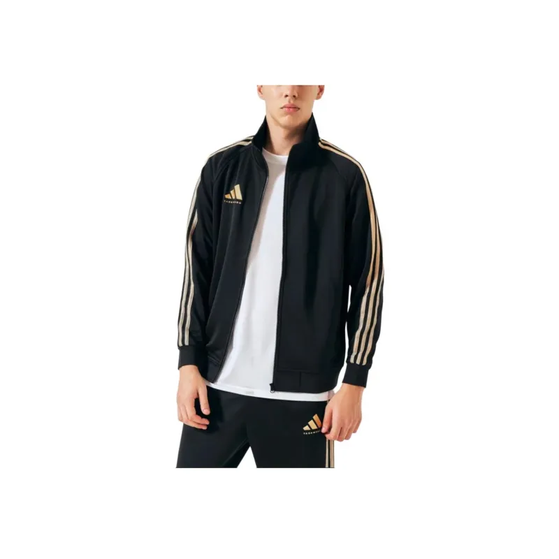 Adidas Jackets Coats Unisex Black Gold-4
