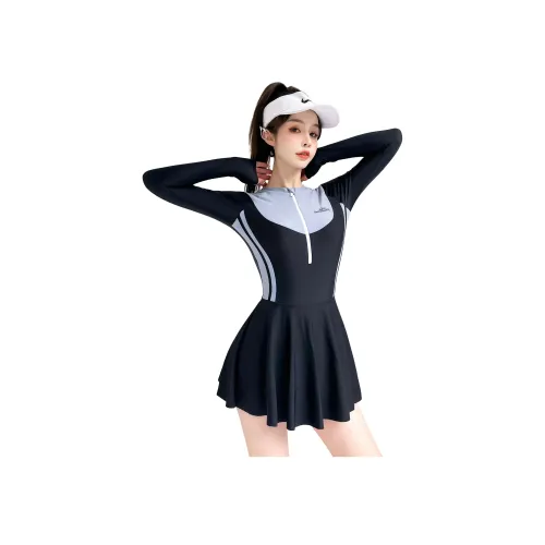 Youyou 블랙 여성 원피스 수영복
