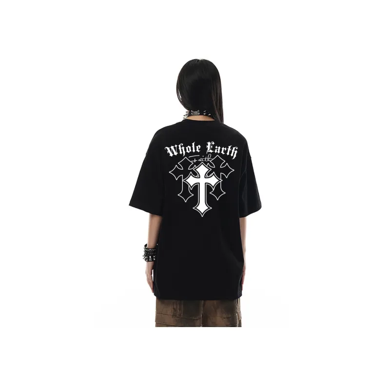 WHOLE EARTH Short Sleeved T Shirts Summer Unisex-4