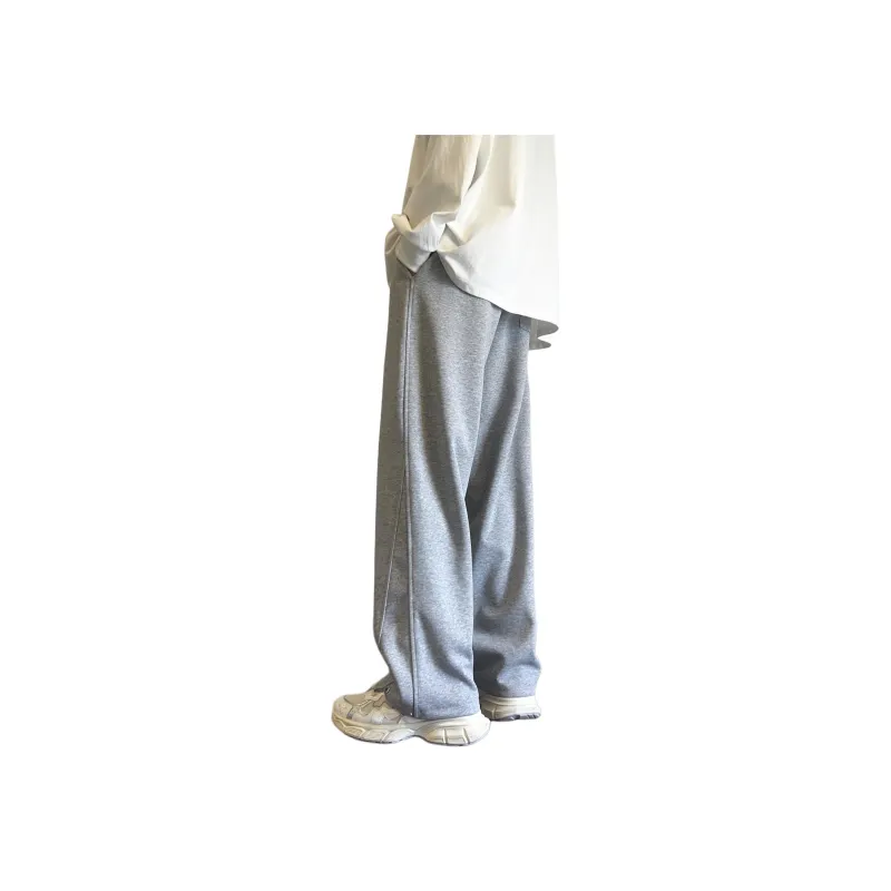 AMBER LIGHT Casual Pants Unisex Light Gray-0