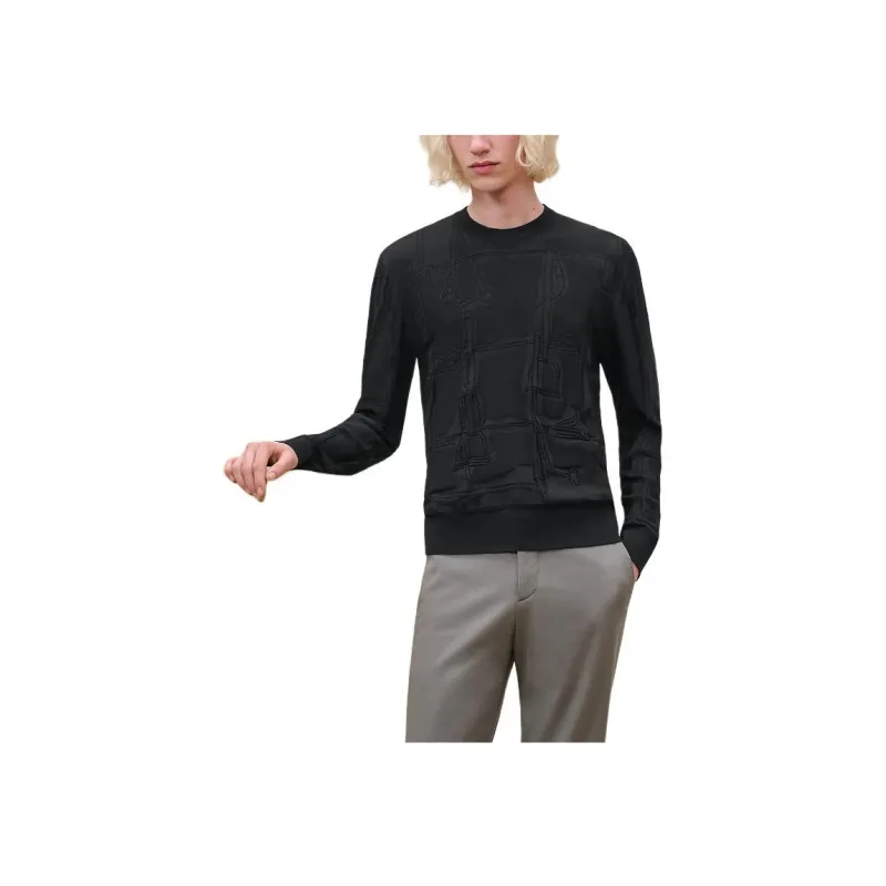 HERMES FW24 Knitwear Men's Black-0