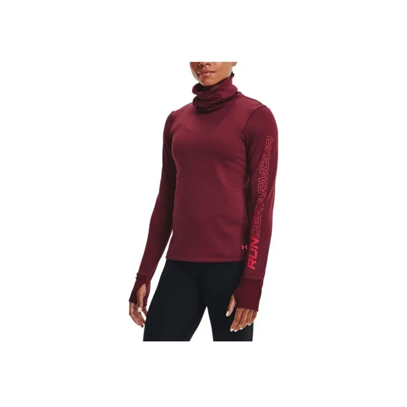 Under Armour Straight Long Sleeved T Shirt Women's Red-4