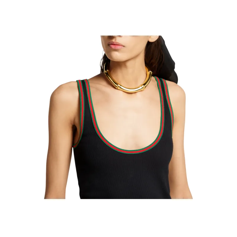 GUCCI Web Tank Top 'Black'-4