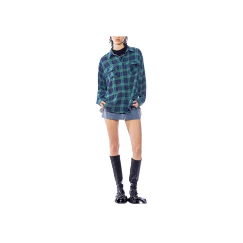 SAMI MIRO VINTAGE 그린 그린 여성 셔츠