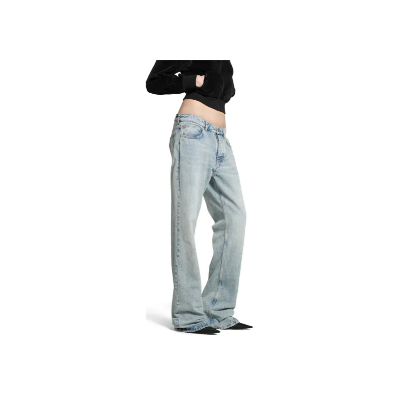 Balenciaga Destroyed Straight Leg Jeans-4