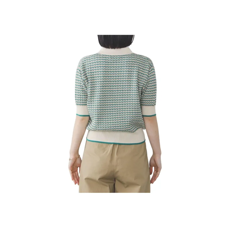 Beams Polo Shirts Women's Green-2
