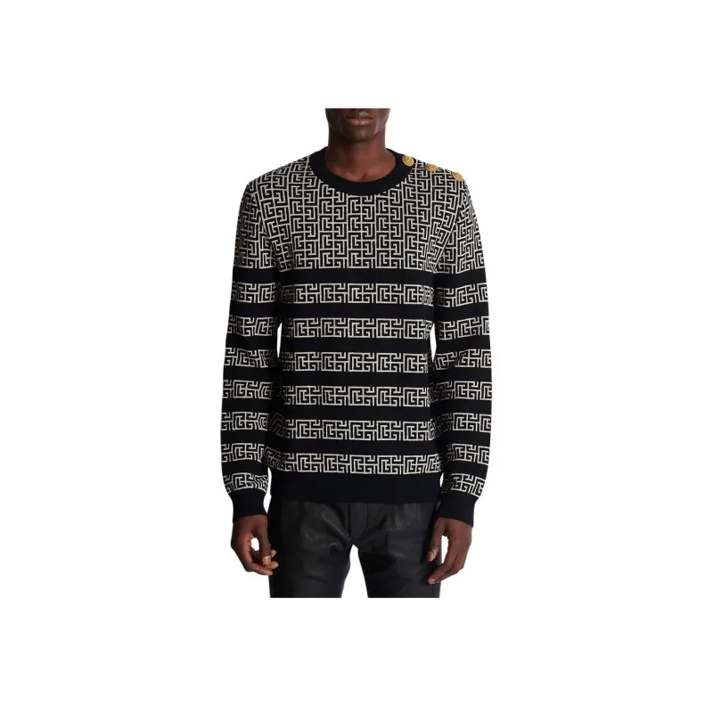 BALMAIN Striped Pb Labyrinth Jumper-2
