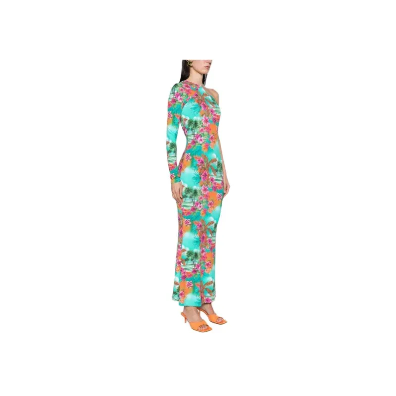Roberto Cavalli Jungle-print One-shoulder Dress-3