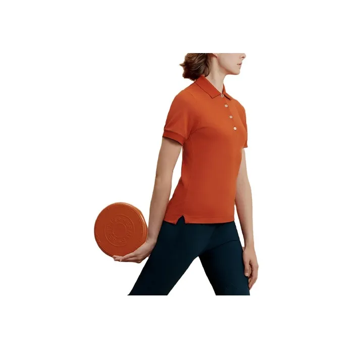 HERMES SS23 Polo Shirt Women's Flame Orange-0