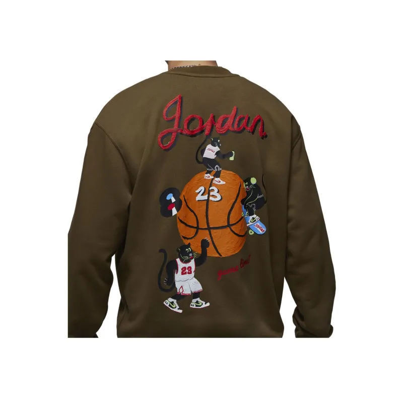 Jordan Sweatshirts Men Olive-4