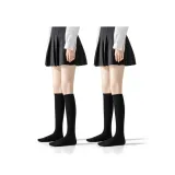 [Extended Length Calf Socks 38cm]Black 2 Pack
