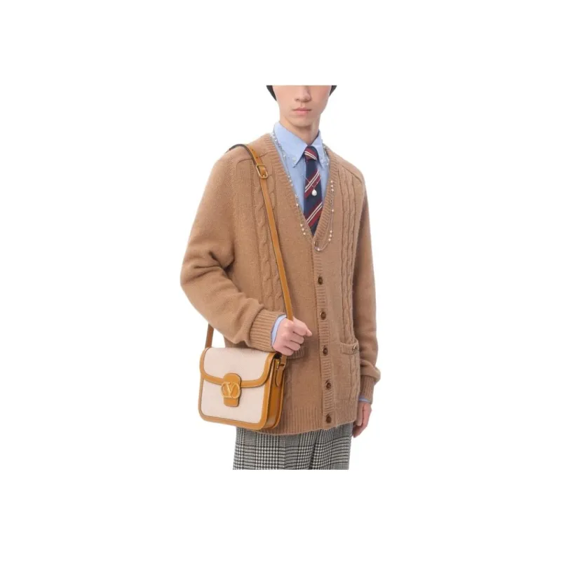 Valentino Button Up V Neck Cardigan-5