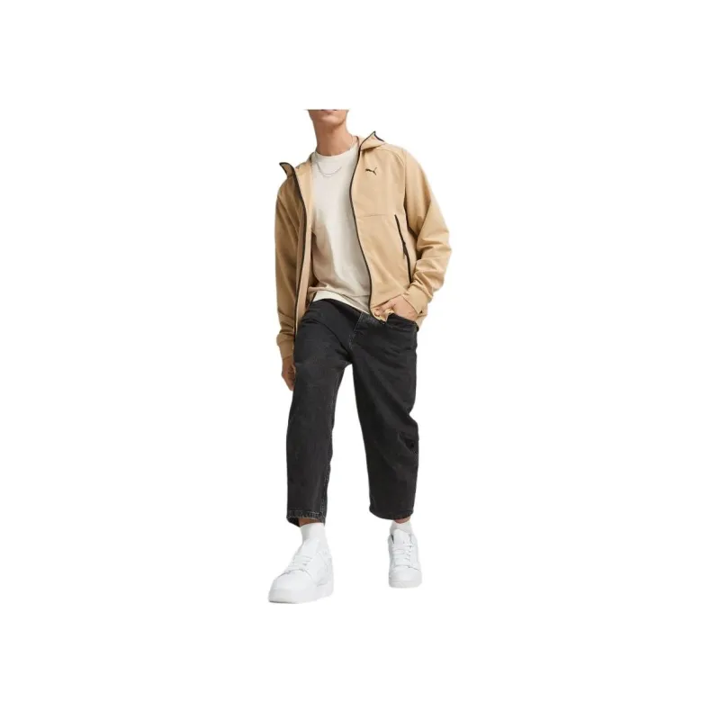 PUMA TECH TRACK JACKET WV Jackets Coats Men's Light Brown-5