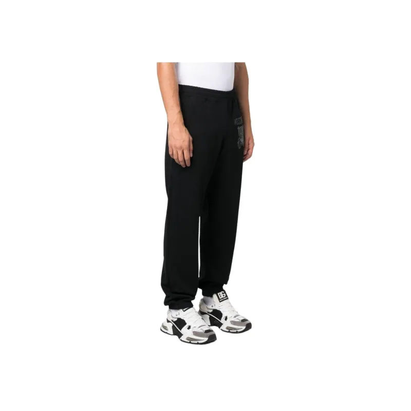 MOSCHINO Logo print Organic Cotton Track Pants-1