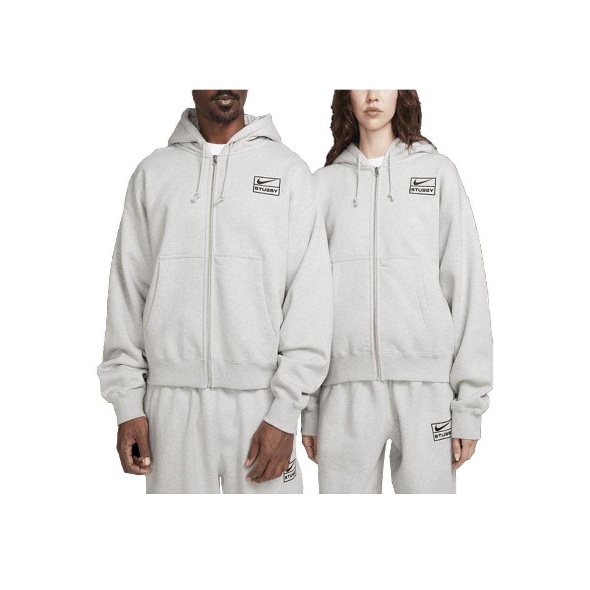 Nike X Stüssy Full-Zip Fleece Hoodie - POIZON