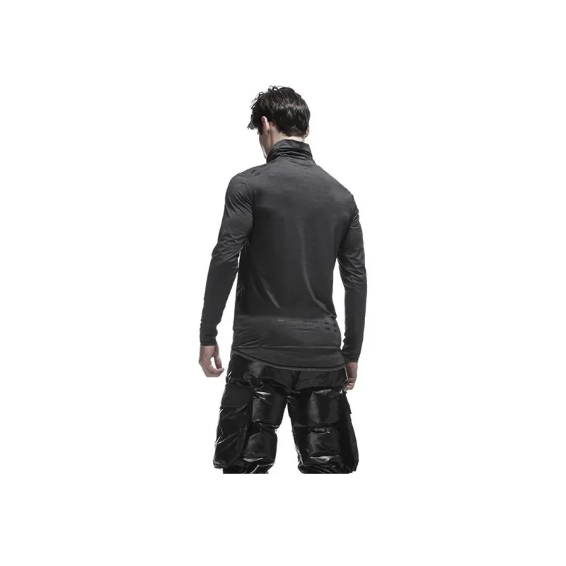 NORVINCY Breathable Sweat Wicking Dark Color Sports Long Sleeved T Shirt For Spring And Autumn Unisex-9