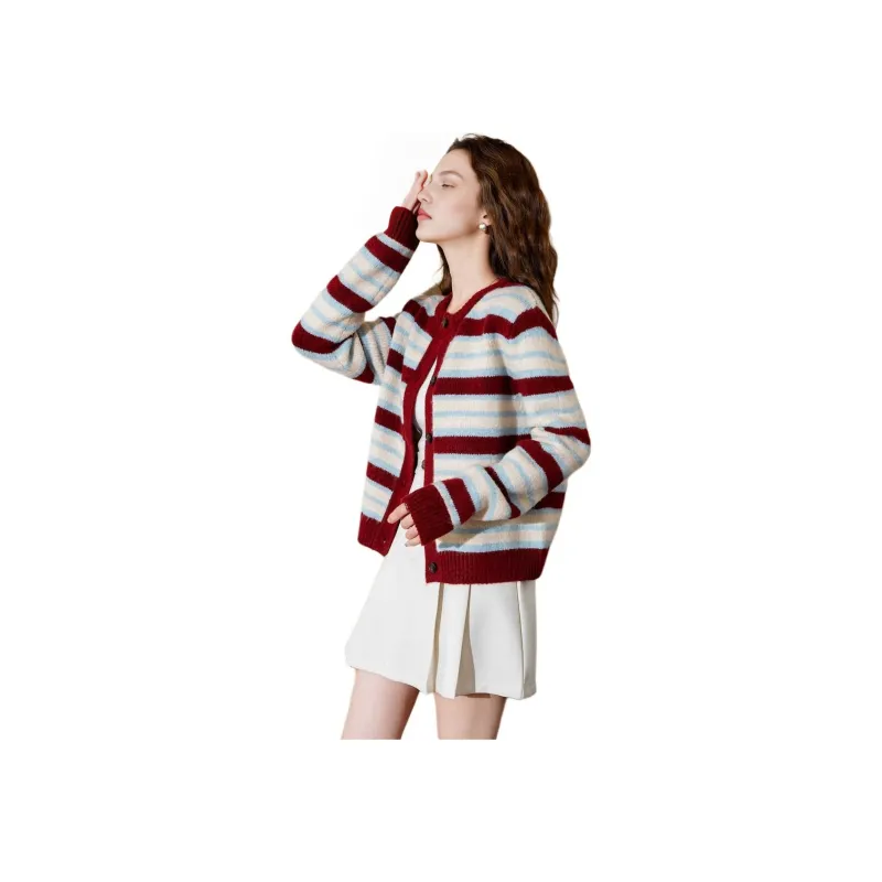 Tonlion Sweater Women's Deep Cherry Red-1