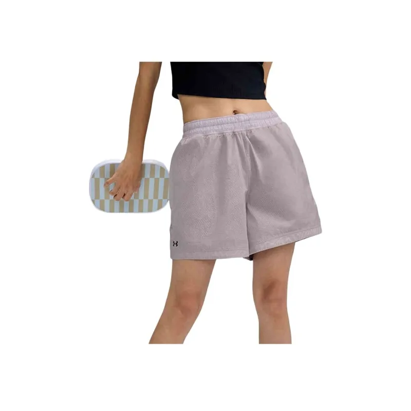 Under Armour Rival Casual Shorts Women's Daybreak Gray Pink-2