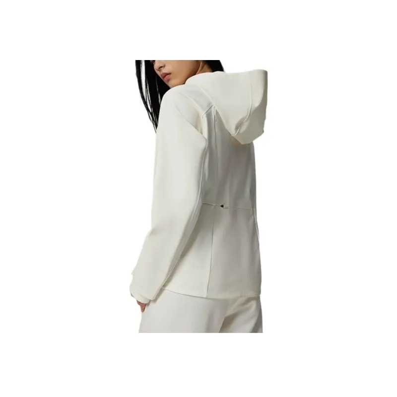 Saucony Breathable Lightweight Windbreaker Jacket Women's Oatmeal White-3