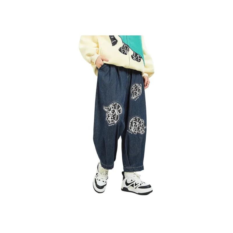 MUGUOGUOMU Jeans Women's Denim Blue-0