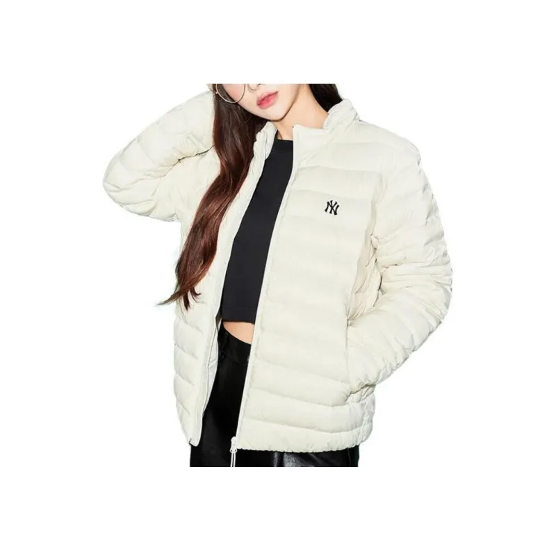 MLB New York Yankees Down Jackets Unisex Cream-2