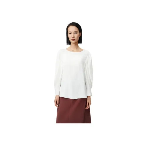 XUANZHIWU 아이보리 여성 셔츠