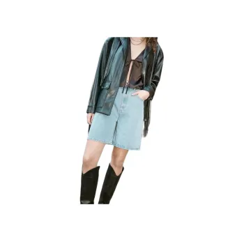 NASTY GAL Denim Jort Denim Shorts Women's Light Washed Blue