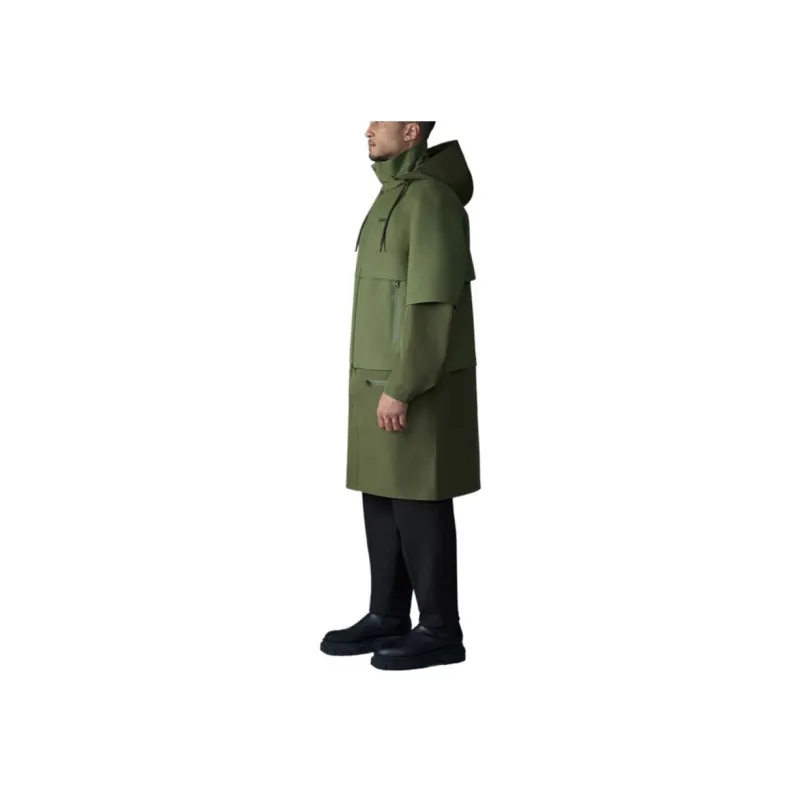 MACKAGE LANE Trench Coat Men's Olive Green-2