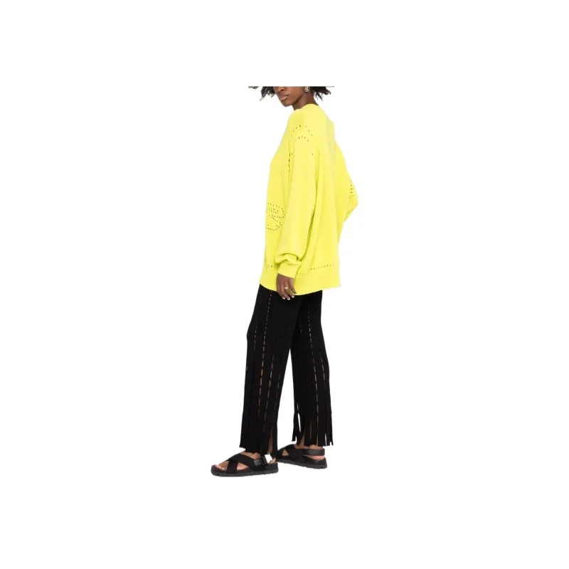 AMBUSH Knitted Cutout Pants Black-3
