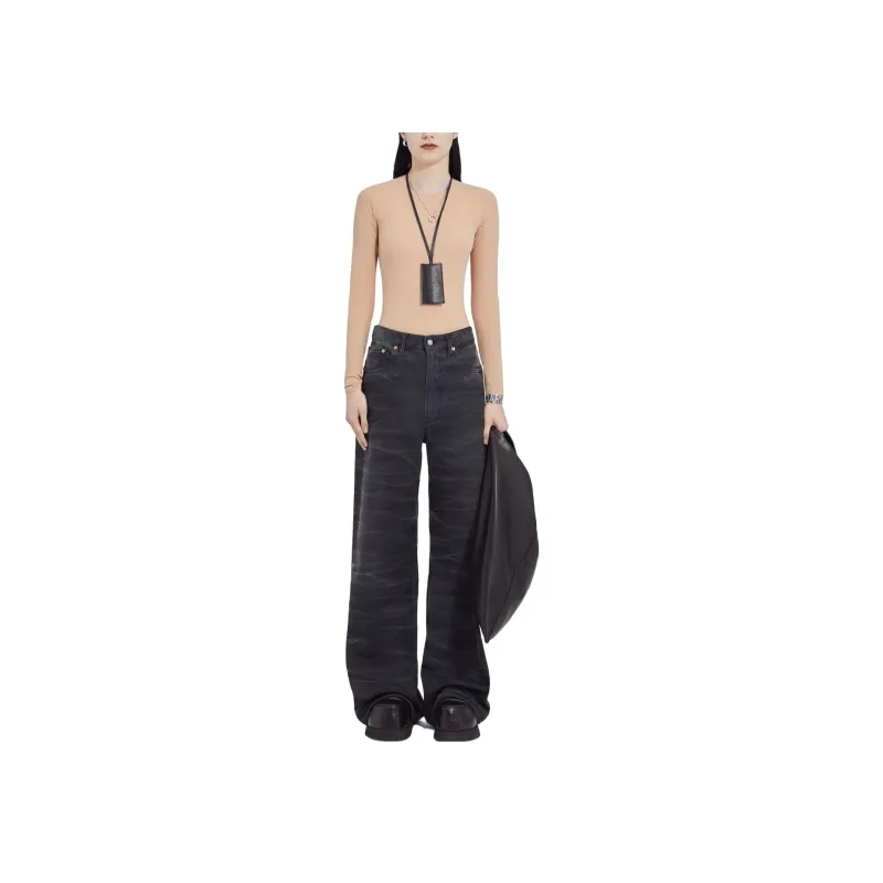 MM6 Maison Margiela Logo Printed Crewneck Bodysuit-2