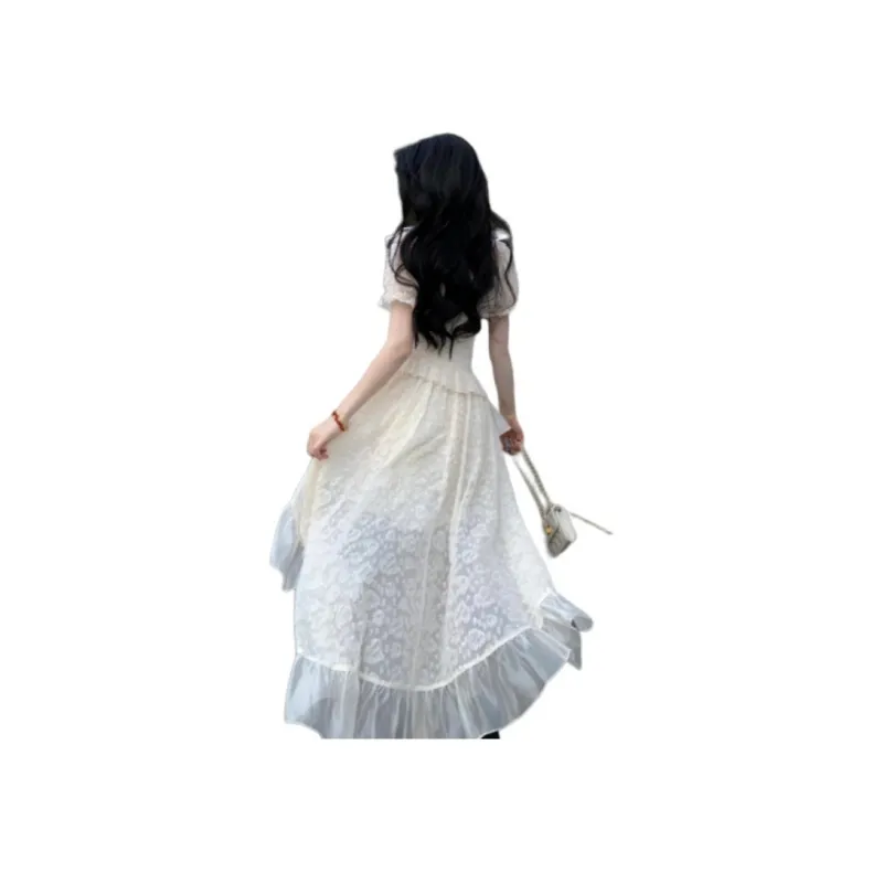 Pa33word Short Sleeved Dress Style Women's Apricot Single Item-2