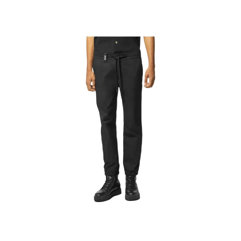 VERSACE JEANS COUTURE Logo Strap Drawstring Tapered Leg Trousers-2