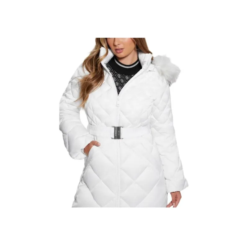GUESS Eco Olga Long Down Jacket Down Jacket Women's White-7