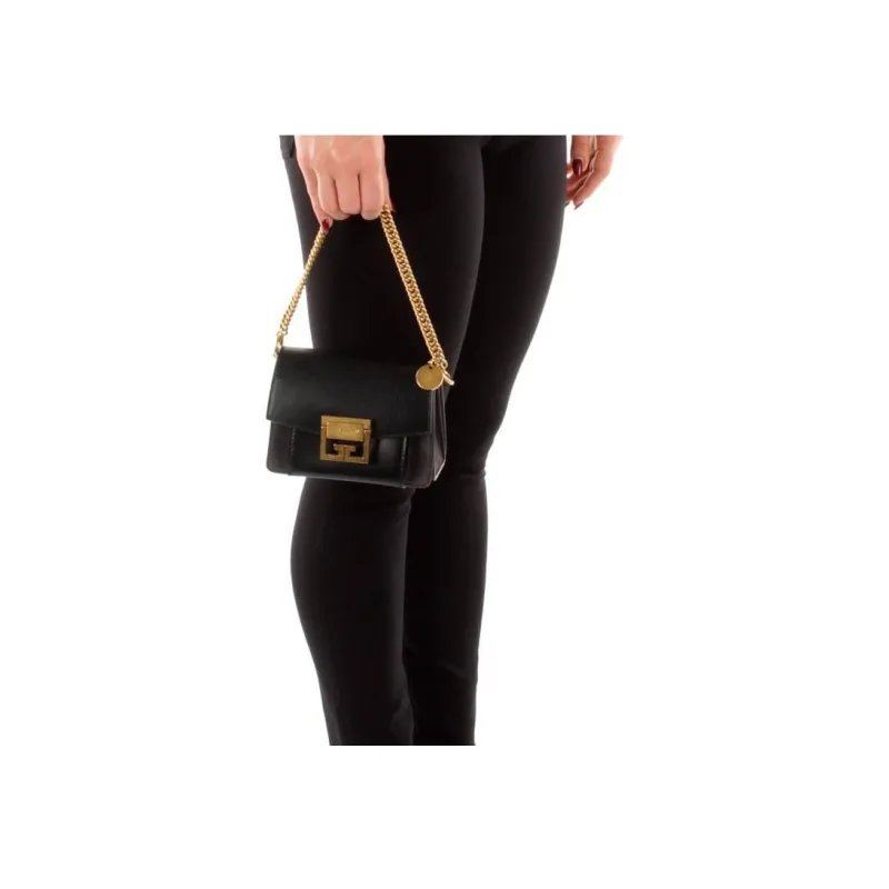GIVENCHY Leather Clutch Bag Over The Shoulder Regular Women's Black-3
