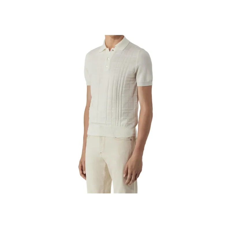 CANALI SS24 Polo Shirt Men's White-1