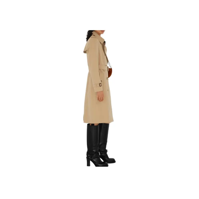 Burberry Short Kensington Heritage Cotton Trench Coat-4