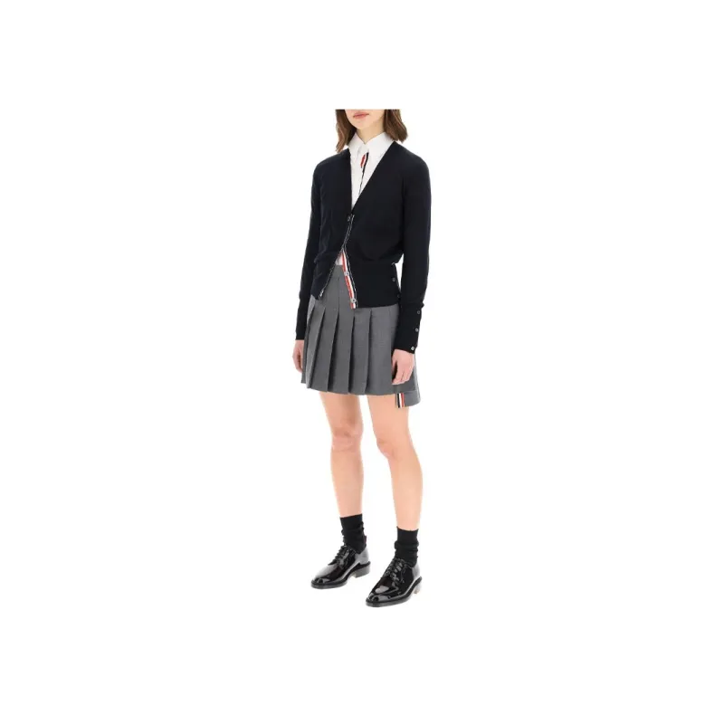 THOM BROWNE Pleated Mini Skirt-3