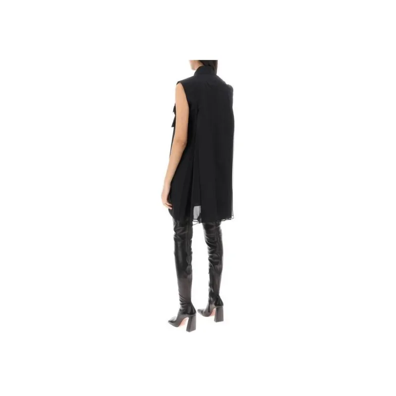 Sacai Sleeveless Voile Shirt Dress-1