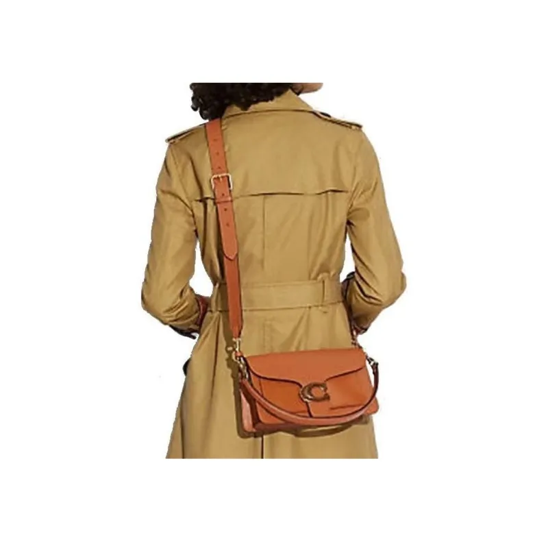 COACH Leather Handbag, Shoulder Bag, Crossbody Bag Medium Size Women's Brown-3