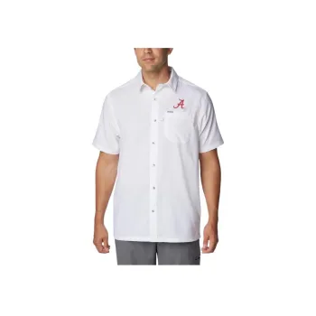 Columbia Collegiate PFG Slack Tide™ Camp Shirt Shirt Men's White