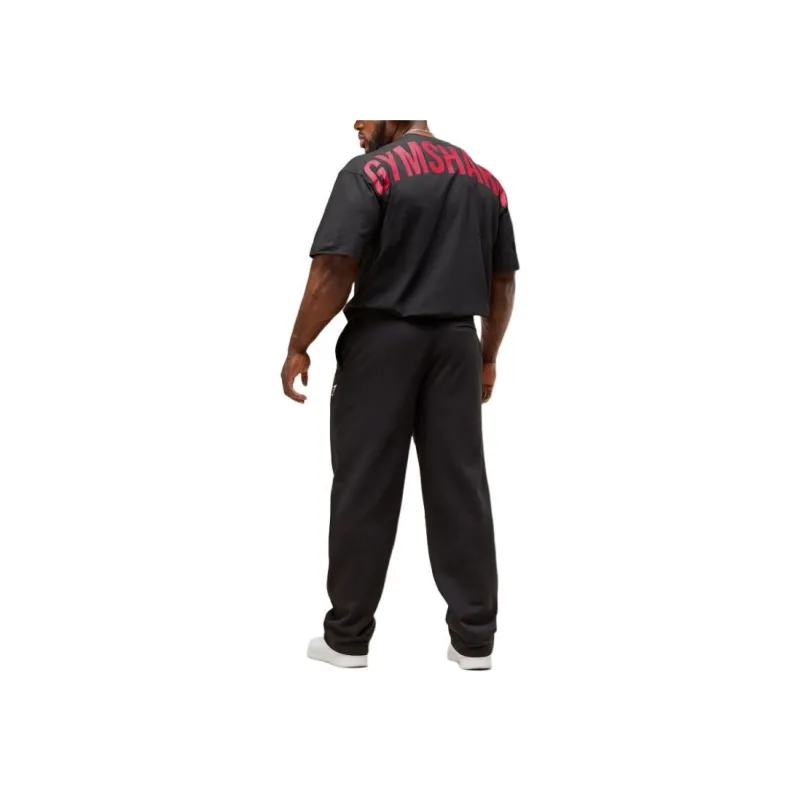 GYMSHARK Power T Shirt Men's Black/Toning Red-1