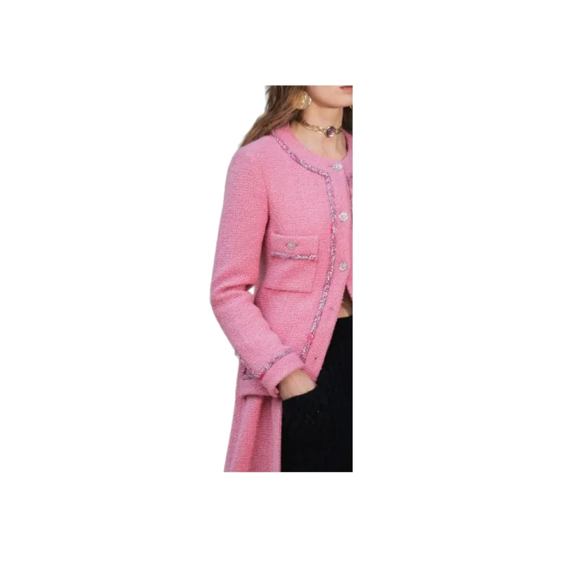 CHANEL Coats Women's Pink-2
