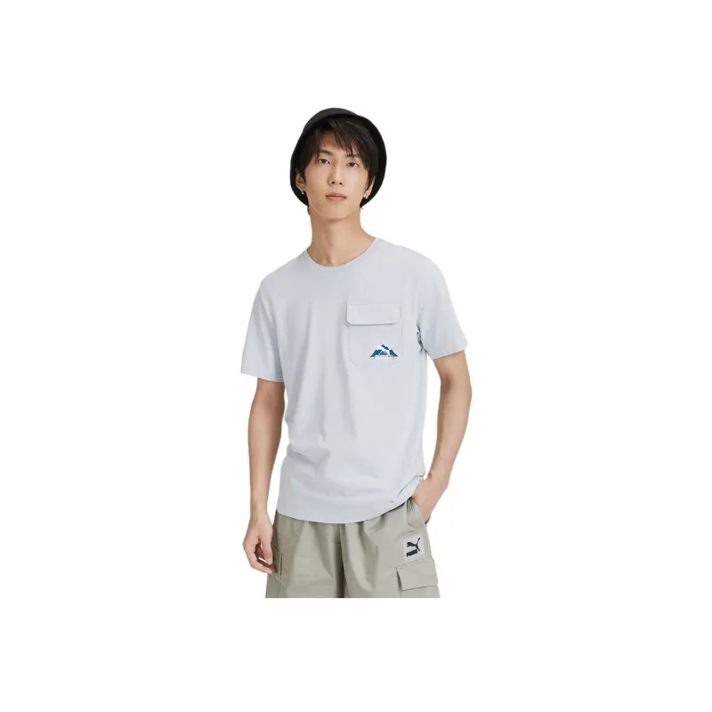 PUMA T Shirt Men's Platinum Gray-3