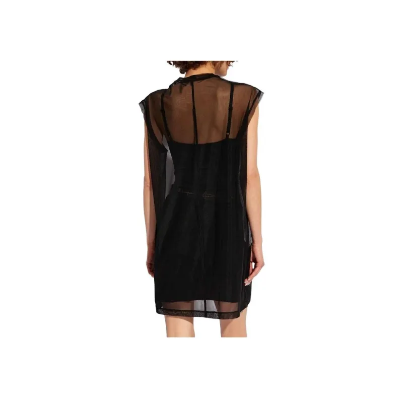 RICK OWENS X Champion Logo embroidered Mesh Top-3