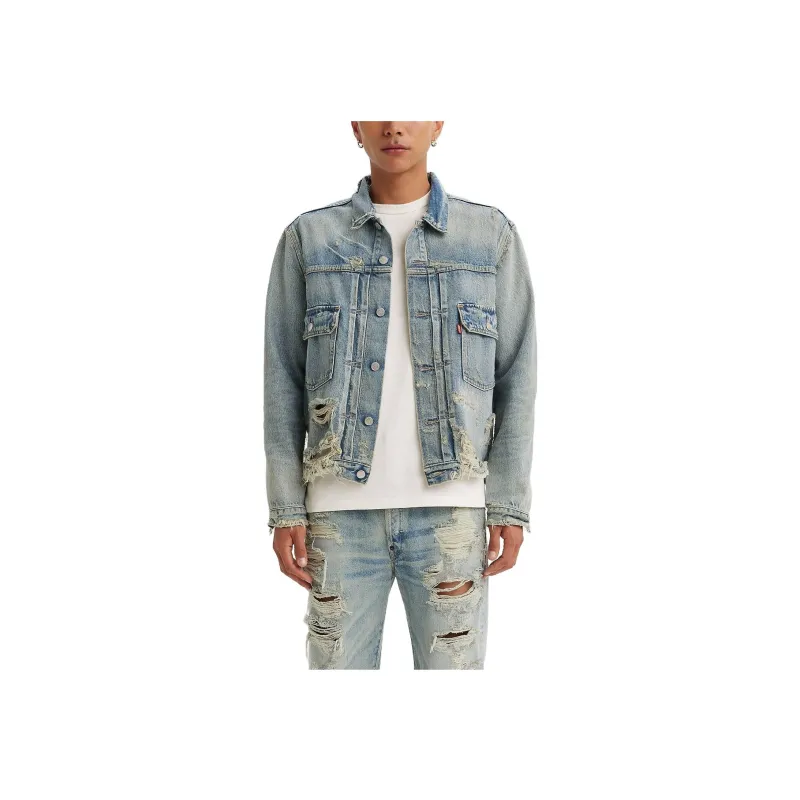 Kenzo X Levis LEVI'S X KENZO CO BRAND Denim Jackets Unisex Light Indigo-2