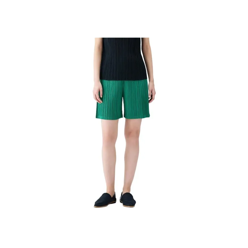 PLEATS PLEASE ISSEY MIYAKE SS23 Casual Shorts Women's Green-2