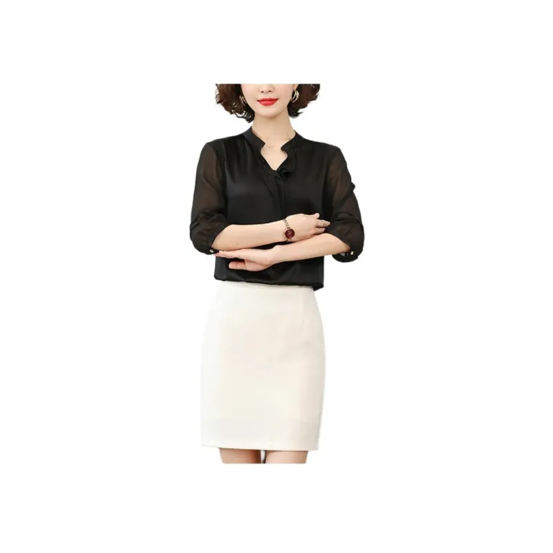 Yi Mengyuan Satin Silk Shirt Women's-2