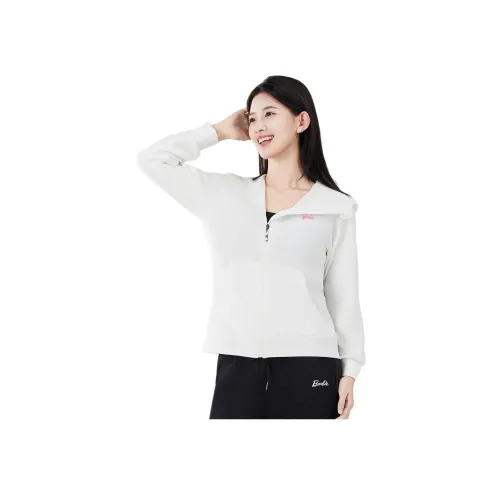 바비 크림 화이트 여성 요가 자켓