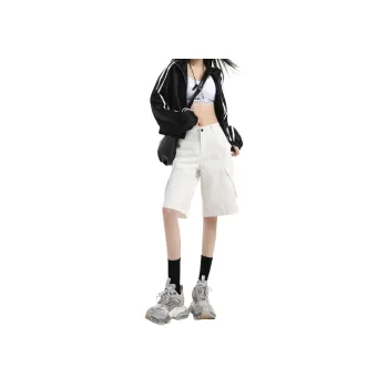 Wen Shan Denim Shorts Women's White