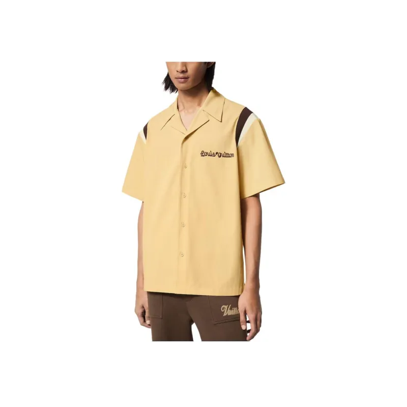 LOUIS VUITTON By Tyler The Creator Embroidered Short Sleeved Cotton Bowling Shirt-1